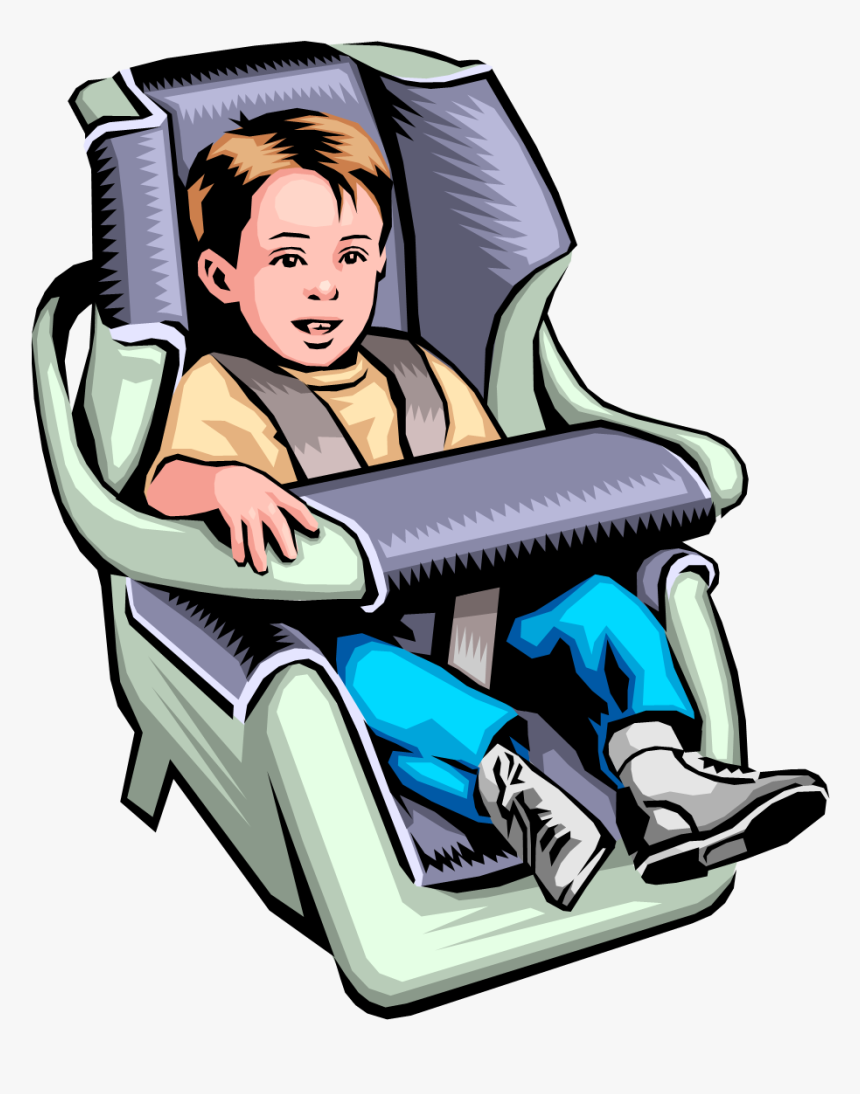 Child Passenger Safety Week Clipart - Child In Safety Seat Clipart, HD Png Download