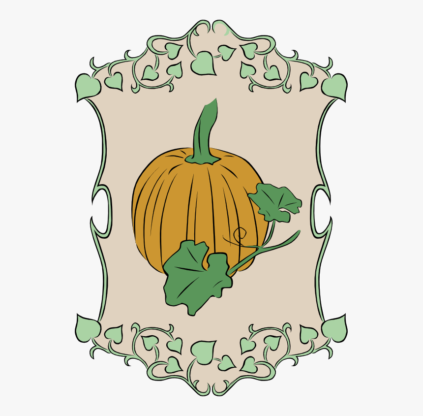 Gerald G Pumpkin In Border 555px - Carrots Garden Sign Clip Art, HD Png Download
