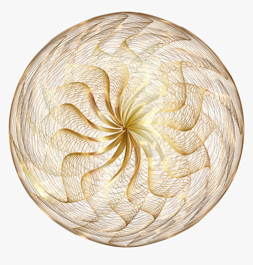 Ornament, Gold, Line Art, Decorative, Ornamental - Circle, HD Png Download