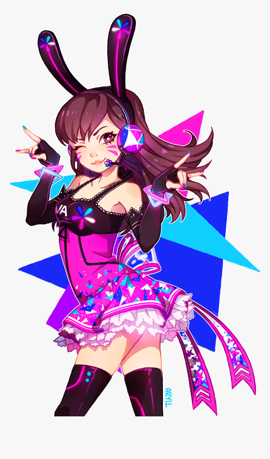D Va Fanart Transparent, HD Png Download