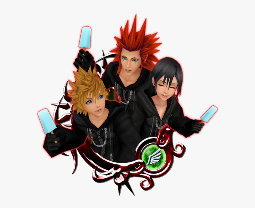 Roxas & Axel & Xion Was Handed Out Earlier This Week - Kingdom Hearts Roxas Xion Axel, HD Png Download