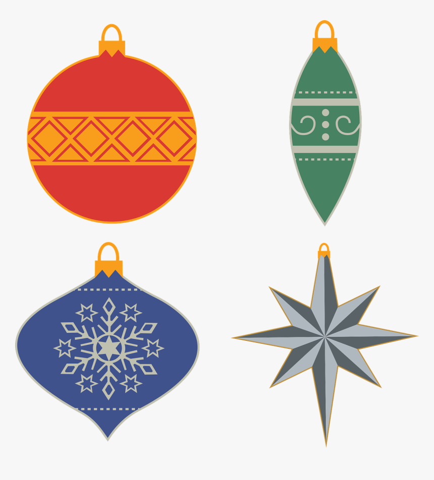 Ornaments, Christmas Ornaments, Christmas, Holiday - Vector Christmas Ornaments, HD Png Download