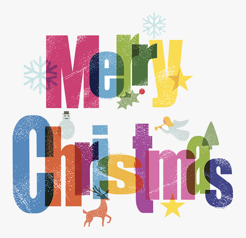Merry Christmas Png Hd - Colorful Merry Christmas, Transparent Png