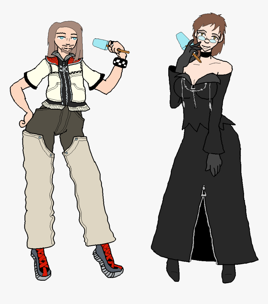 Roxas & Xion Cosplay - Cartoon, HD Png Download