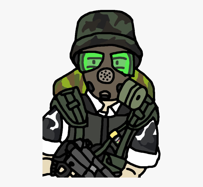 Hecu Soldier By Hashtagdown - Ww2 Cartoon Gas Mask, HD Png Download