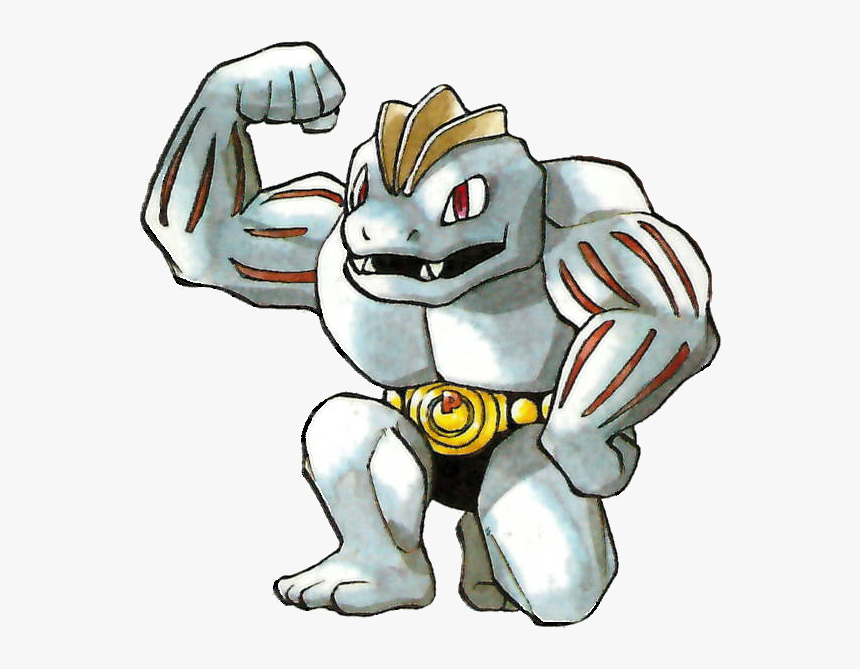 Pokemon Base Set Uncommon - Machoke Official Art, HD Png Download