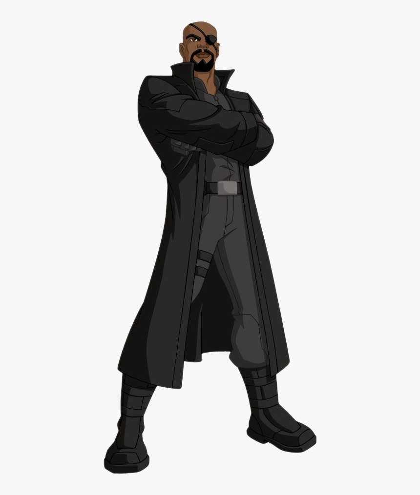 Nick Fury Avengers Cartoon, HD Png Download