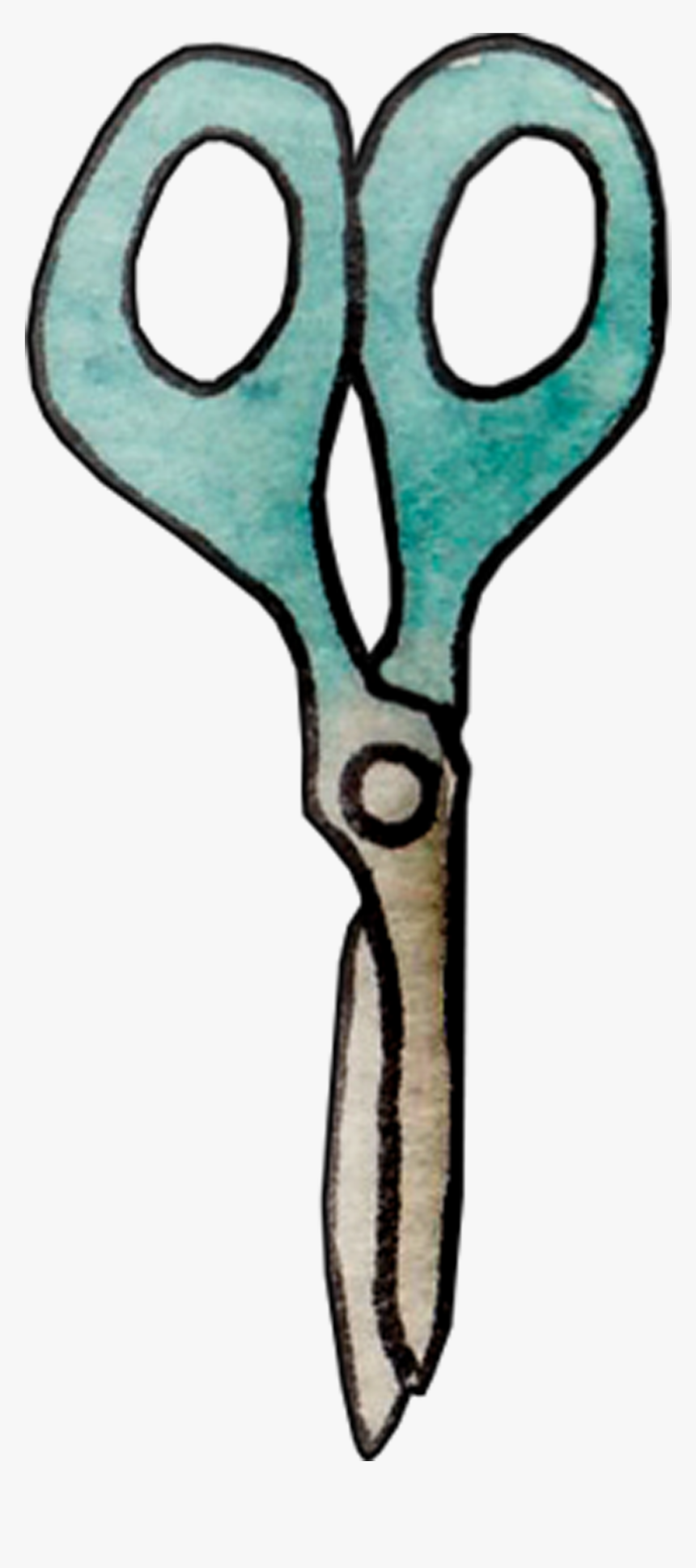 Scissors Commodity Watercolor Painting Clip Art - Watercolor Scissors Png, Transparent Png