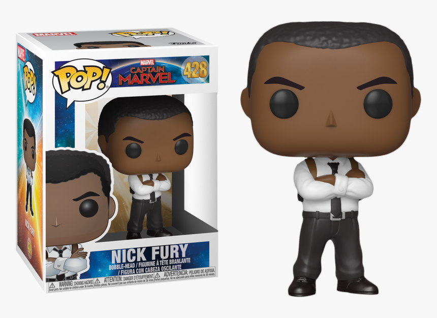 Captain Marvel - Captain Marvel Nick Fury Pop, HD Png Download