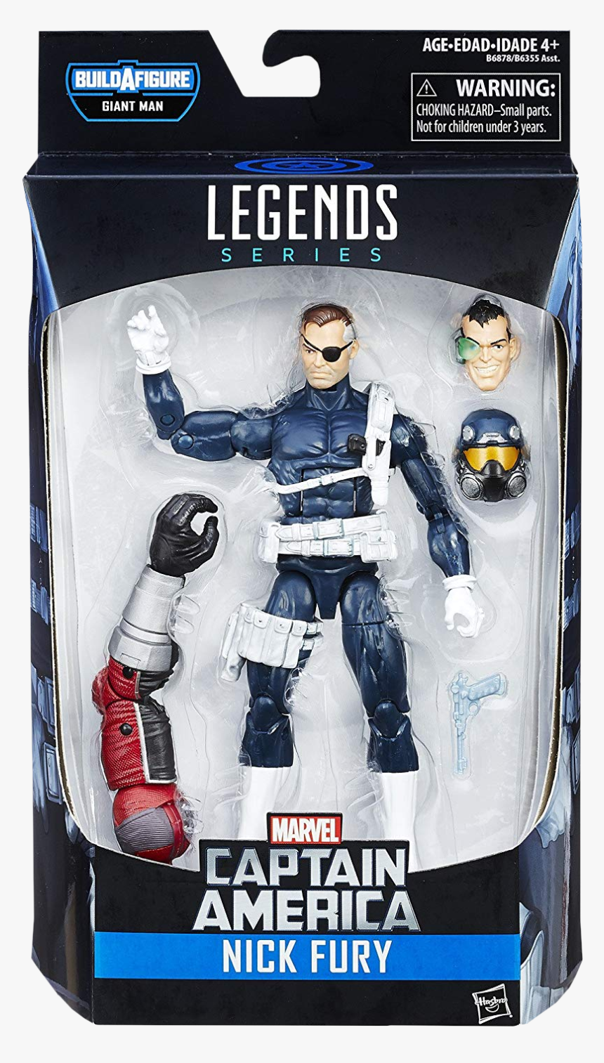 Nick Fury Marvel Legends 6” Action Figure - Marvel Legends Captain America Giant Man, HD Png Download