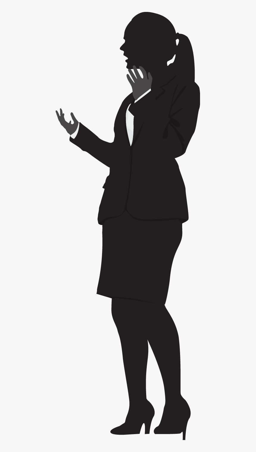 Woman Silhouette - Силуэт Пары Влюбленной Png, Transparent Png