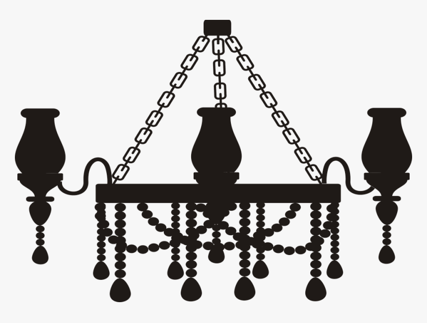 Clip Art Chandelier Openclipart Light Fixture Lighting - Chandelier Icon Png, Transparent Png