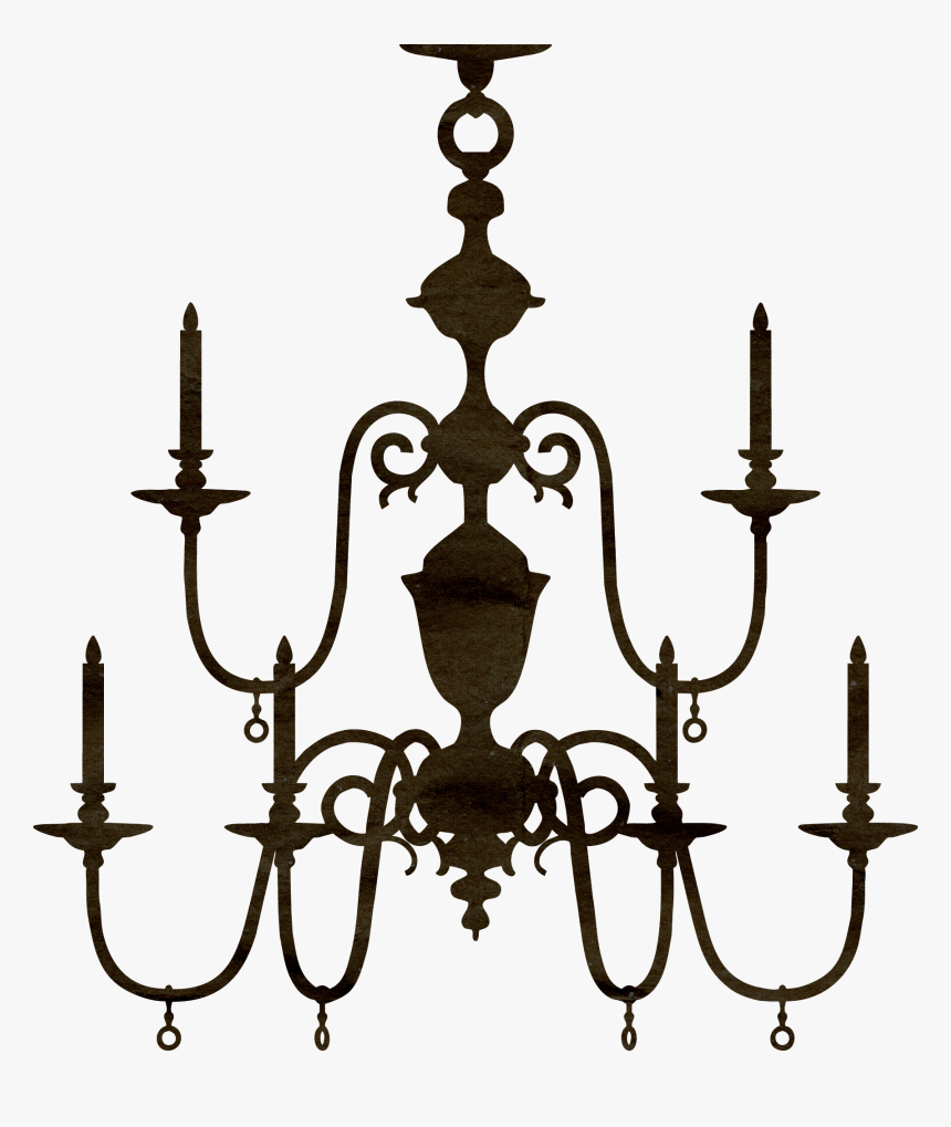 Chandelier Silhouette Clip Art - Ballroom Chandelier Silhouette, HD Png Download