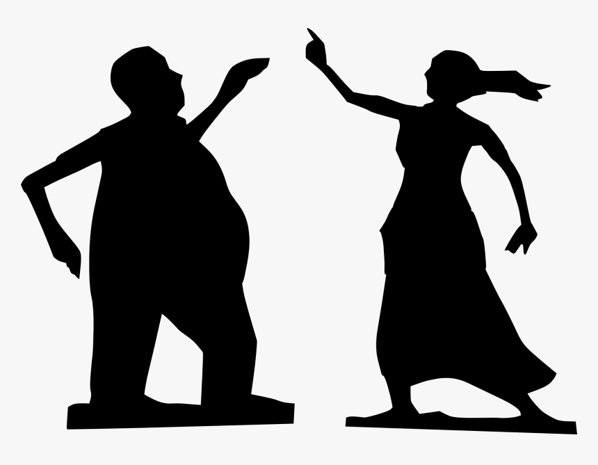Dance Man Silhouette Woman Dancing - Fat Person Silhouette Png, Transparent Png