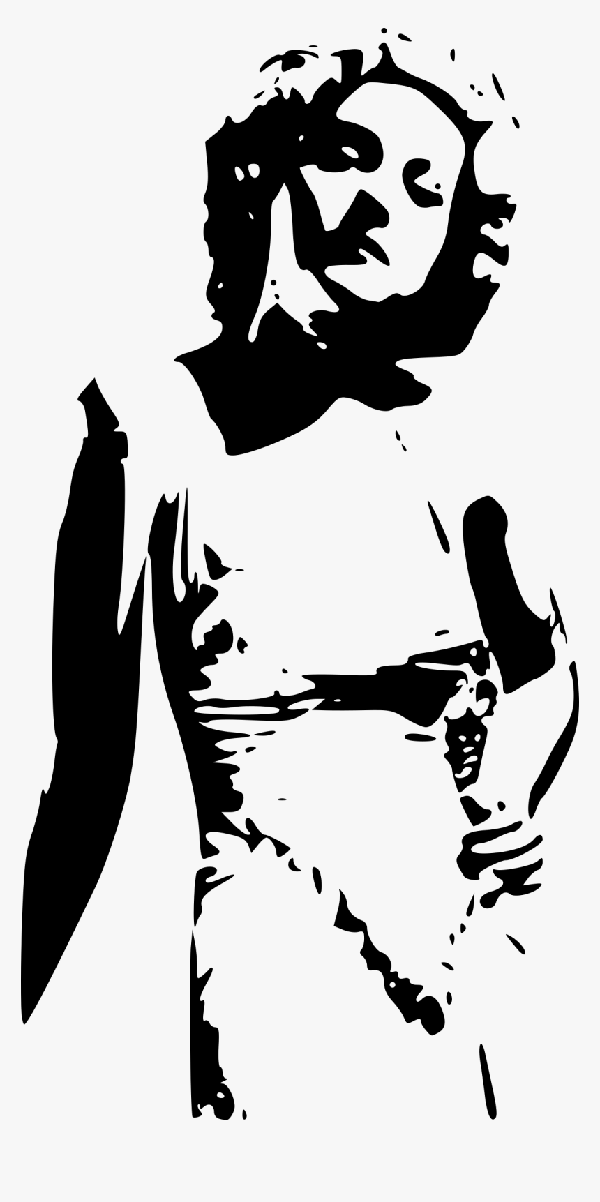 Standing Retro Woman Clip Arts - Queen Art Silhouette, HD Png Download