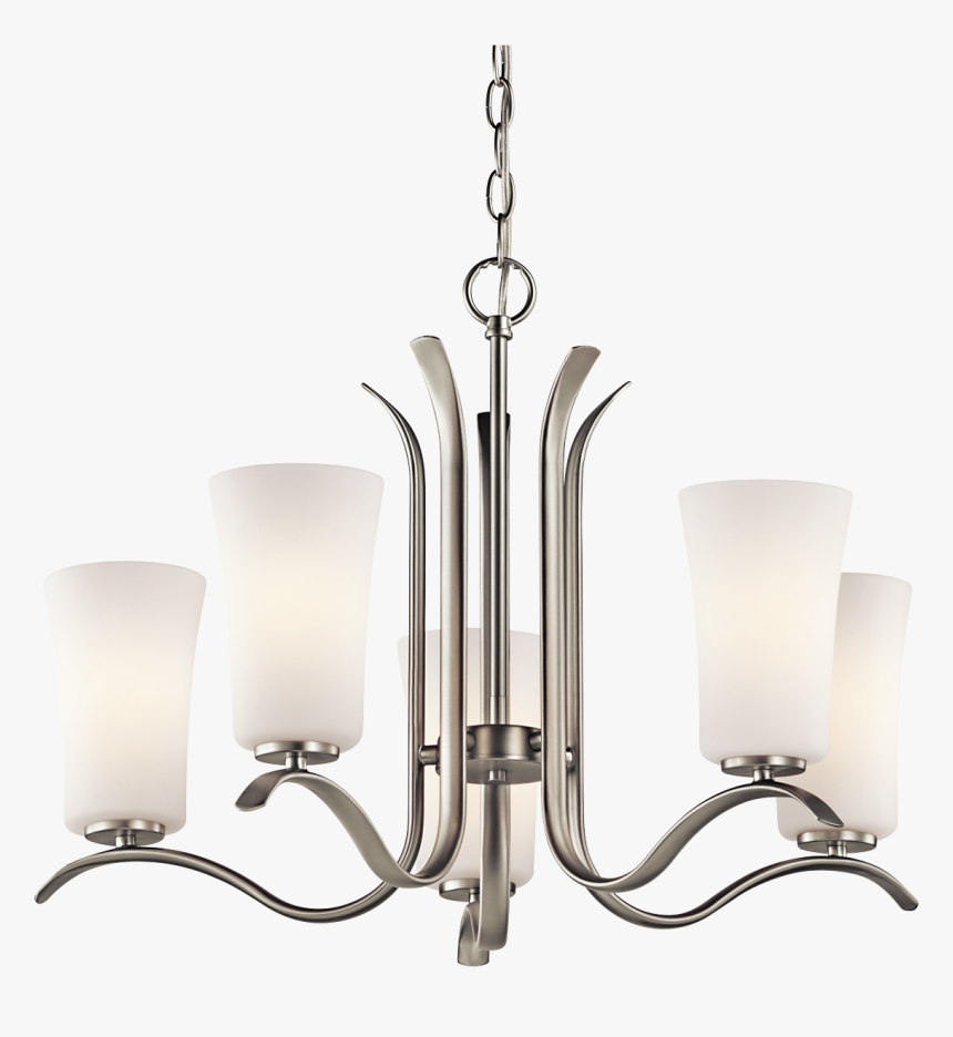 Kichler 5 Light Chandelier Brushed Nickel, HD Png Download