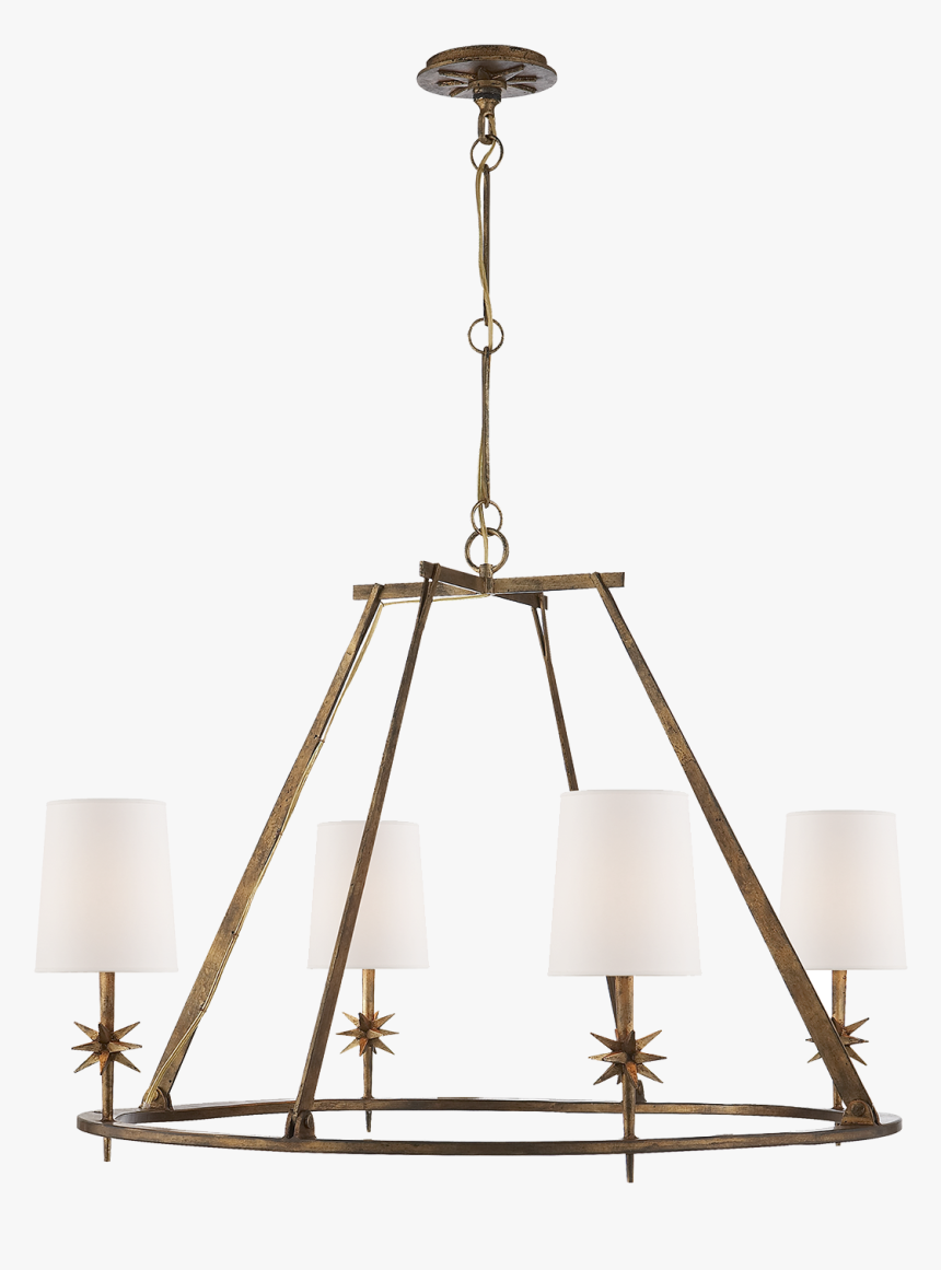 Gilded Iron 4 Light Star Chandelier, Lighting, Laura - Etoile Chandelier, HD Png Download