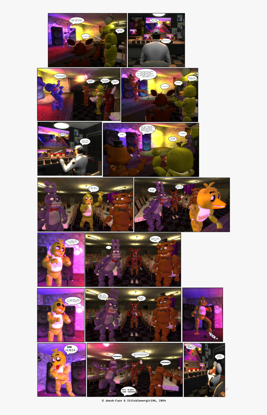 Karaoke Night And Freddy Fazbears Http - Fnaf Gmod Comic, HD Png Download
