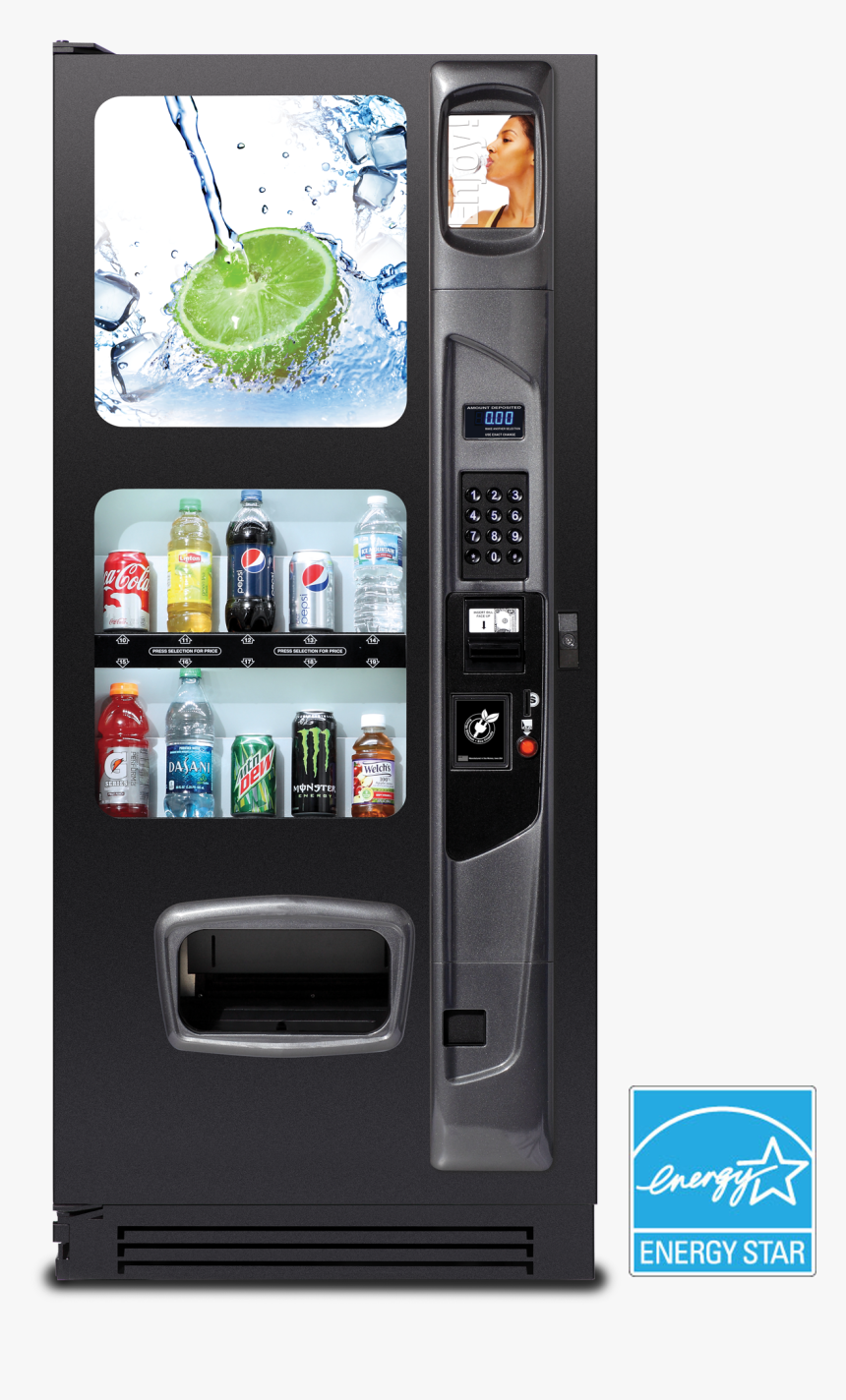 Black 10 Selection Soda & Drink - Drink Vending Machine, HD Png Download