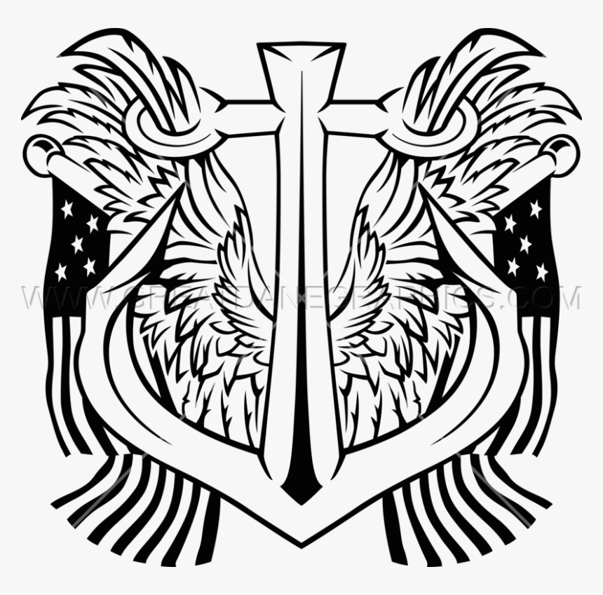 Tilt Navy Anchor Clip Art At Clker - Anchor Art Navy, HD Png Download