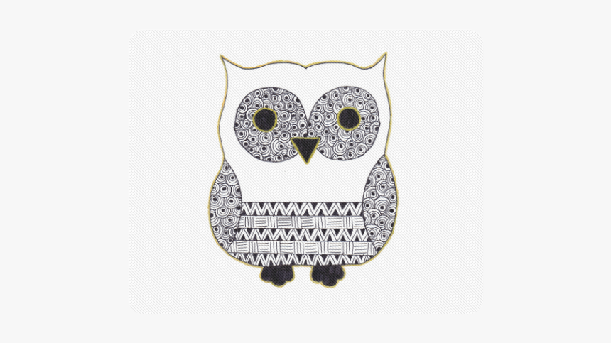 Black And White Owl Rectangle Mousepad - Owl, HD Png Download