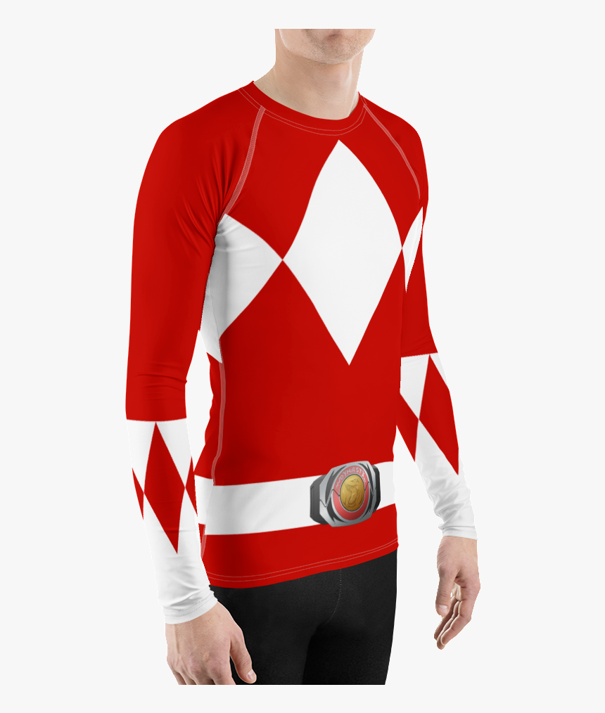 Red Ranger Rash Guard - Green Ranger Rashguard, HD Png Download