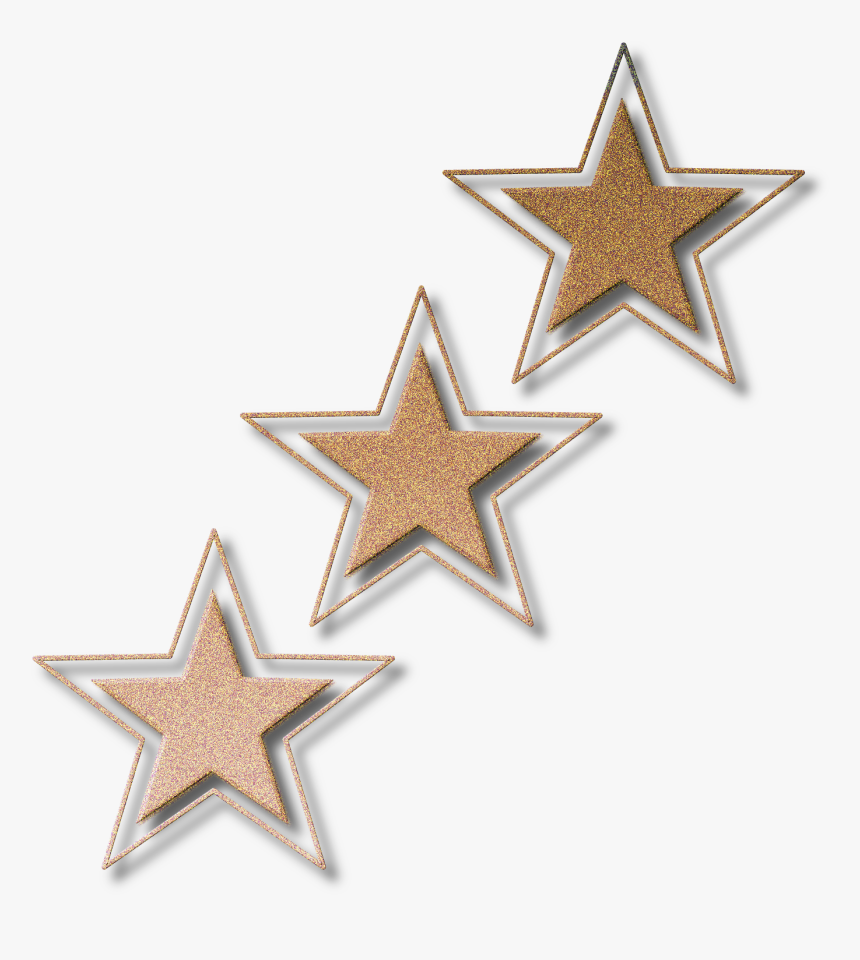 Moon Clipart Glitter - 3 Blue Stars Png, Transparent Png