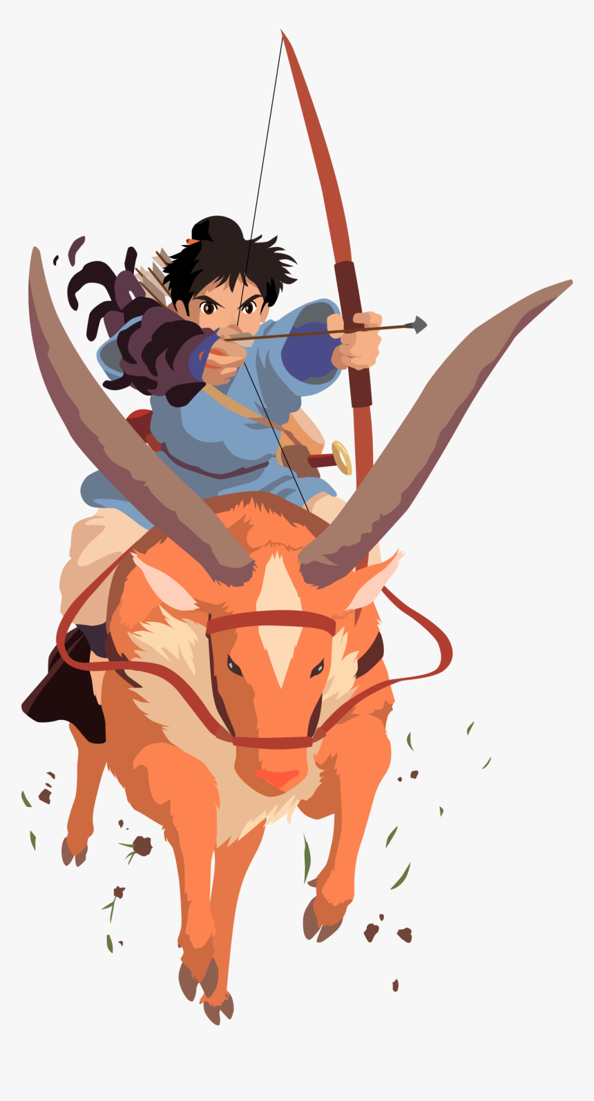 Princesse Mononoké Png - Princess Mononoke Ashitaka Png, Transparent Png