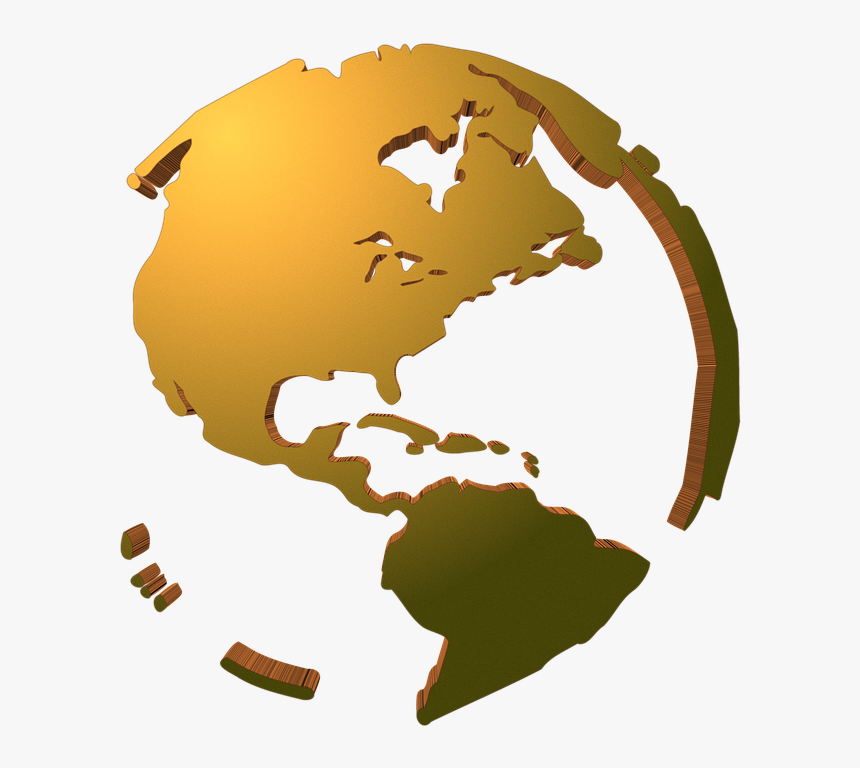 Globe, The Globe, Earth, Planet, World, Continents - World Map, HD Png Download