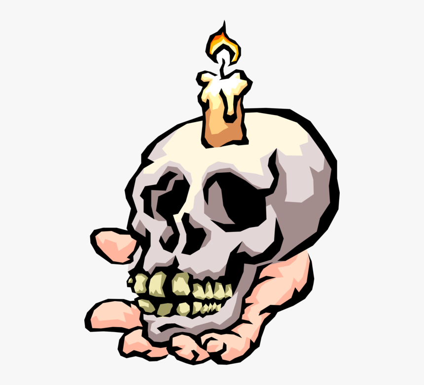 Vector Illustration Of Human Skull Held In Hand With - Gas Can Kill You, HD Png Download