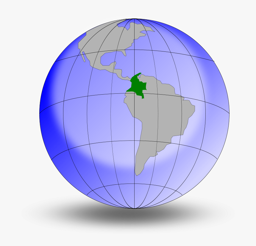 Colombia En El Globo - Colombia On The Globe Gif, HD Png Download