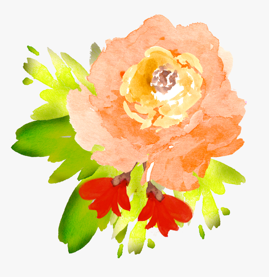 Floral Clipart Watercolor - Transparent Flower Clipart Png Watercolor, Png Download