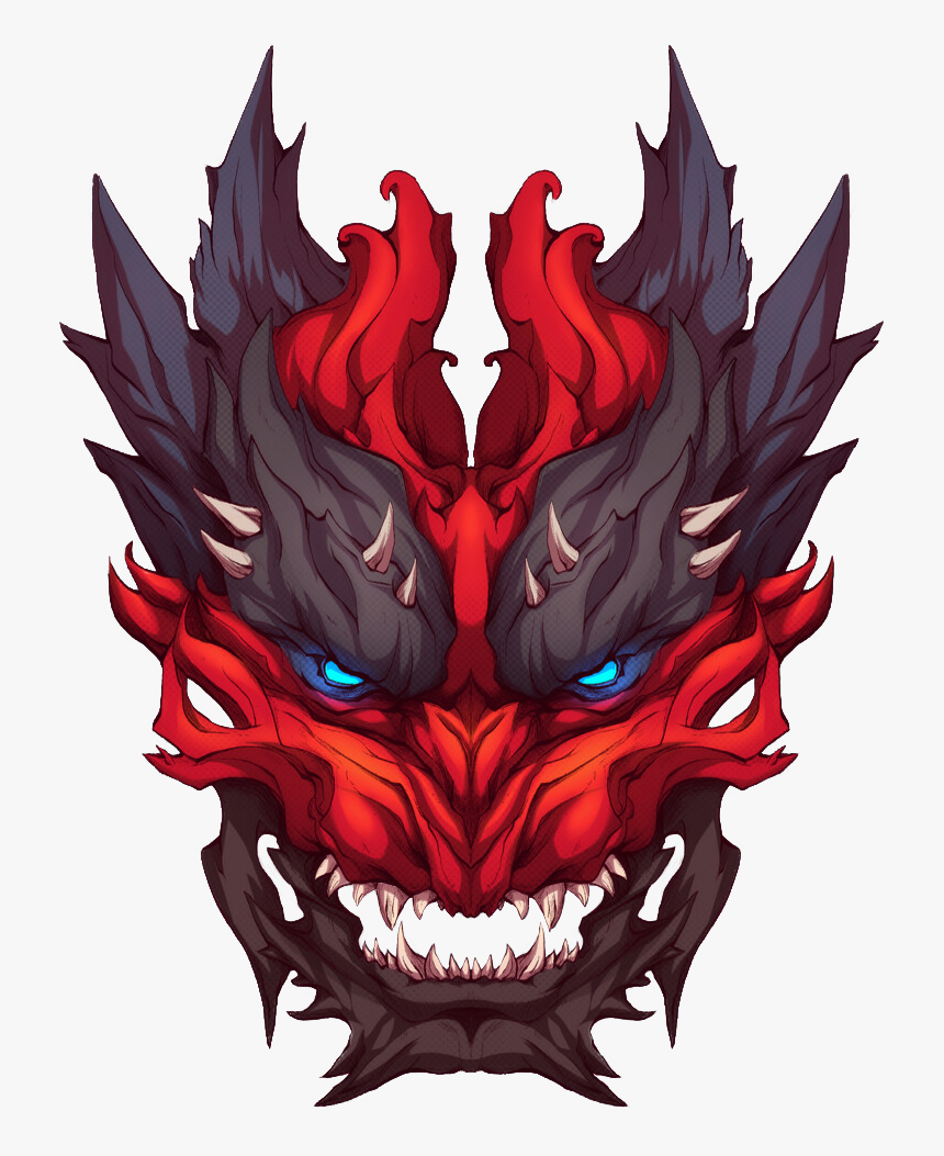 #mask #demon #monster #horns #dragon - Illustration, HD Png Download