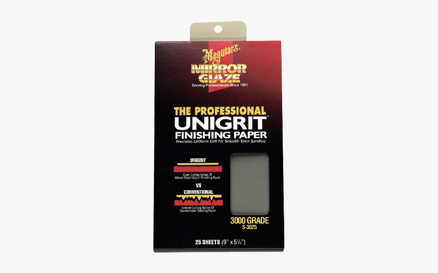 Meguiar S Unigrit Finishing Paper Grits 1000 -3000, - Packaging And Labeling, HD Png Download