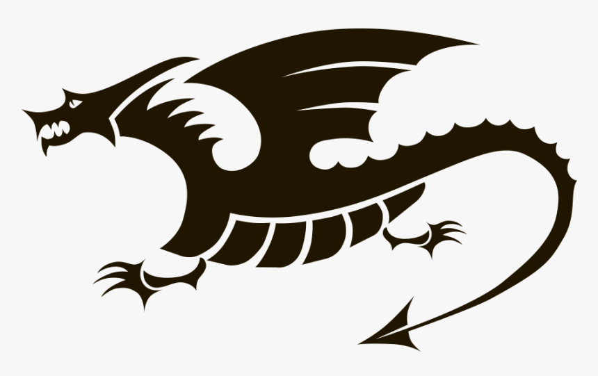 Euclidean Vector Chinese Dragon Silhouette - 飞 龍 剪影, HD Png Download