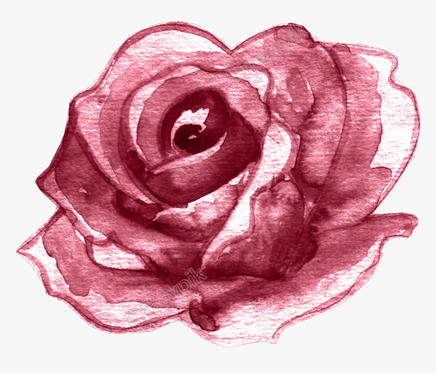 Watercolor Flowers Borders Elements Ornaments Png Free - Watercolor Painting, Transparent Png