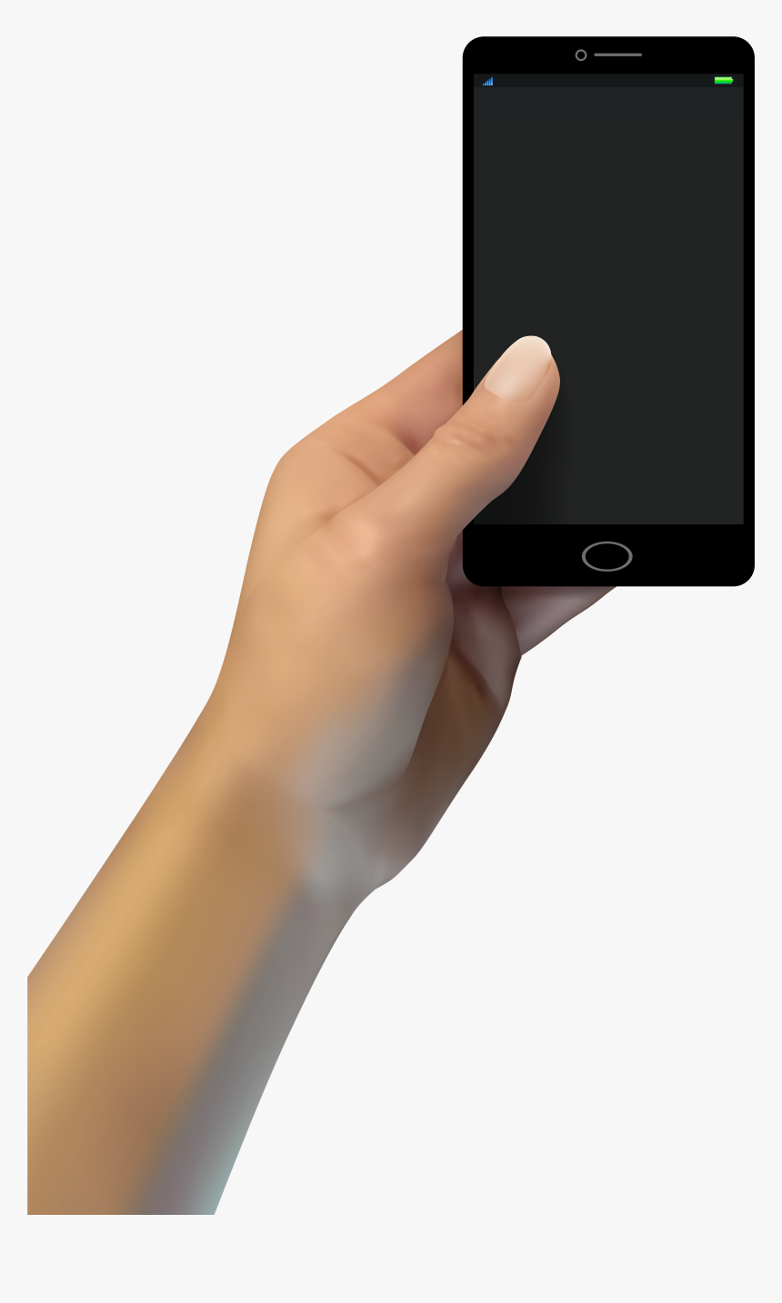 Hand With Smartphone Png Clip Art - Hand With Smartphone Png, Transparent Png