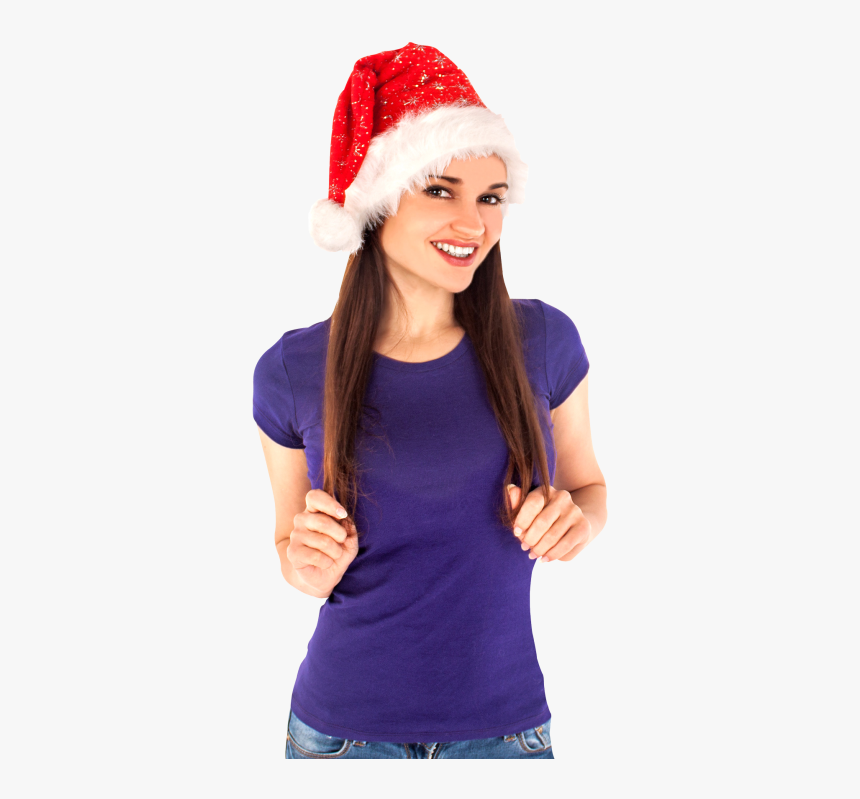 Christmas Woman Png, Transparent Png