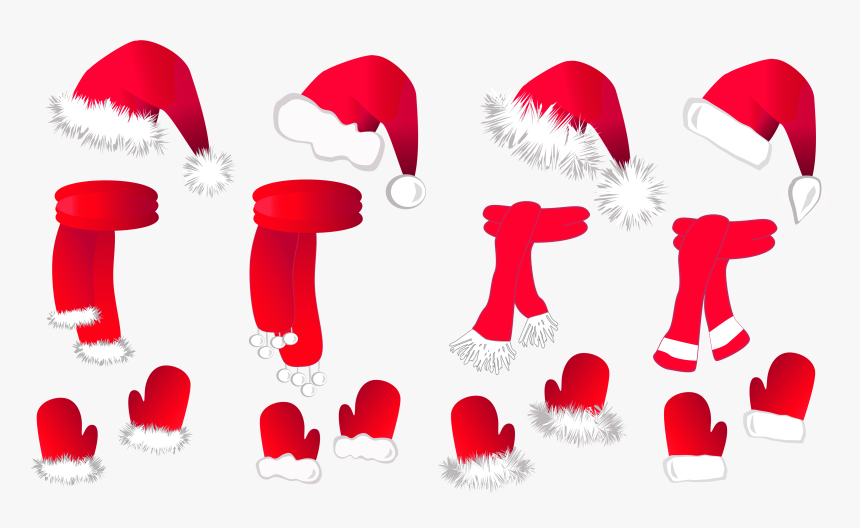 Stick Family With Santa Hats Clipart - Santa Claus, HD Png Download