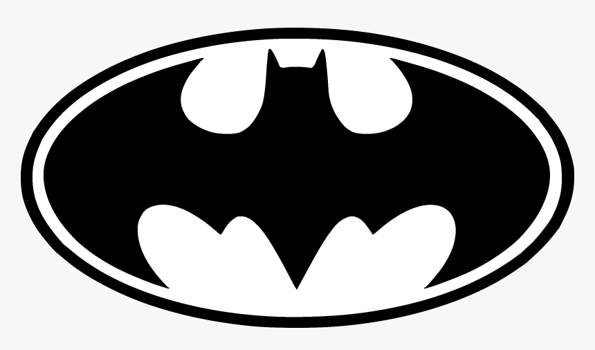 Batman Batgirl Clip Art Vector Graphics Portable Network - Batman Logo Clipart Black And White, HD Png Download