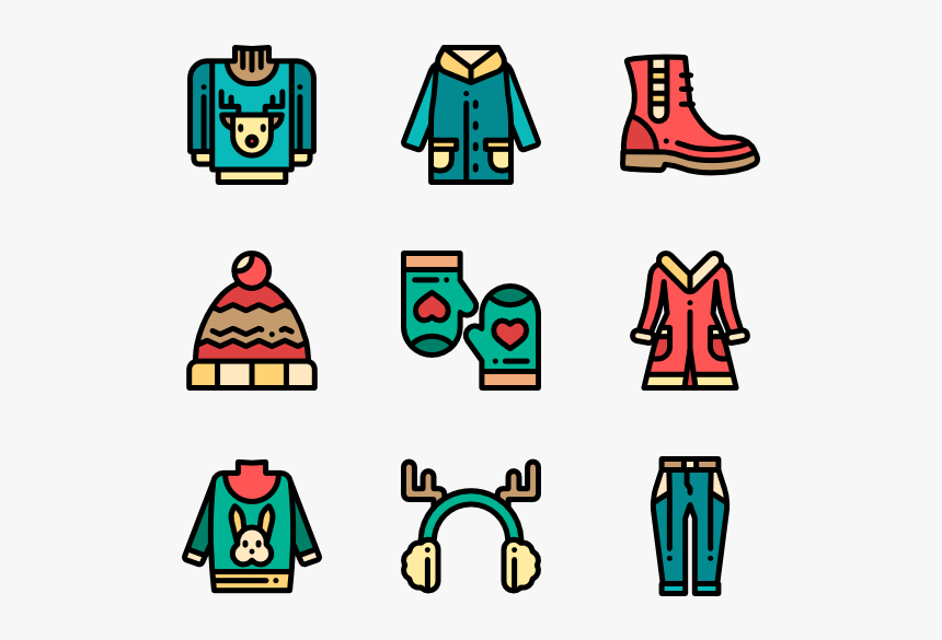 Winter Clothes - Icon Clothes Png Cartoon, Transparent Png