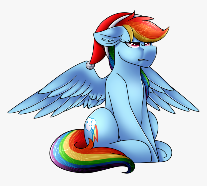 Black-magic101, Christmas, Hat, Holiday, Rainbow Dash, - Cartoon, HD Png Download