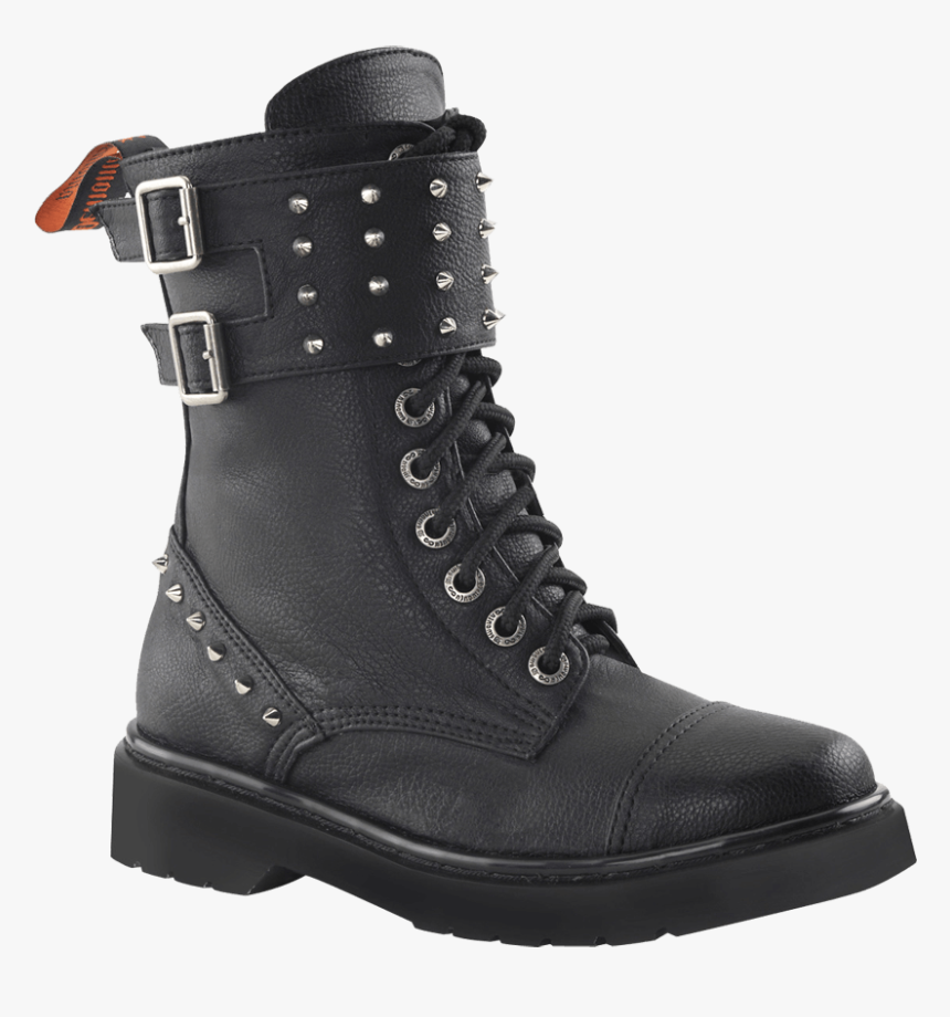 Womens Studded Combat Boots, HD Png Download