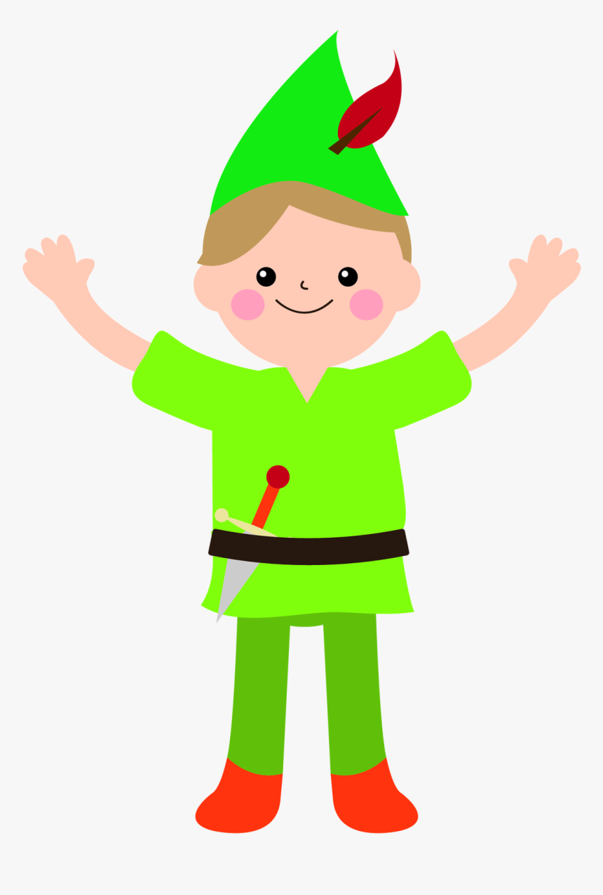 Lyric Drawing Peter Pan - Peter Pan Kid Drawing, HD Png Download