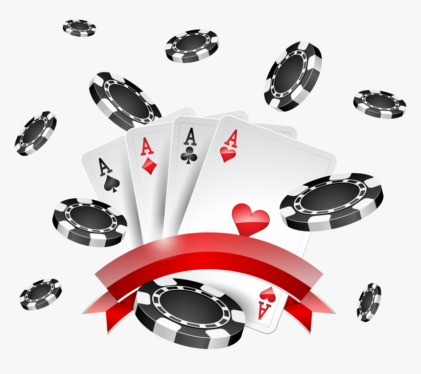 Casino Chips And Cards Decoration Png Clip Art - Chips Casino Png, Transparent Png