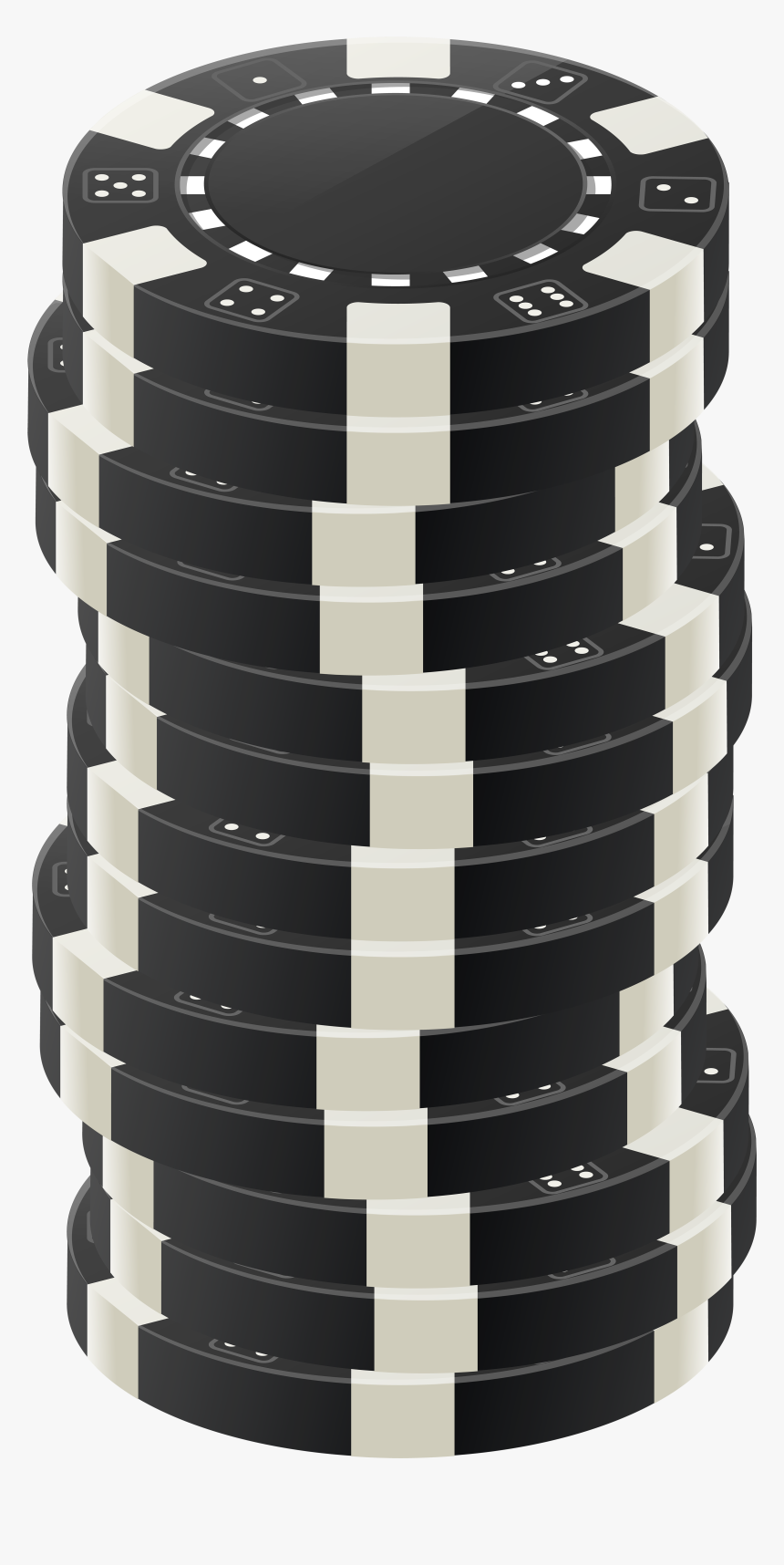 Black Poker Chips Png Clip Art - Black Poker Chip Clipart, Transparent Png