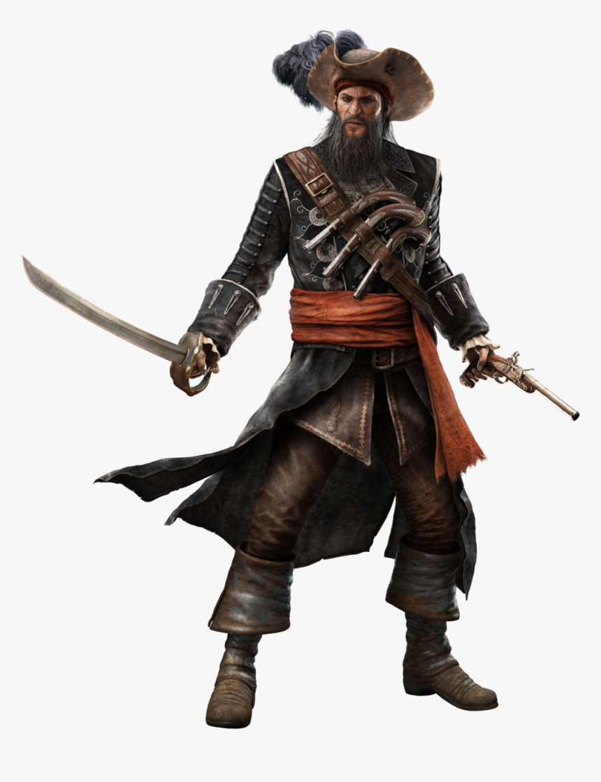 Assassins Creed Black Flag Barbanegra Clipart , Png - Edward Teach Assassin's Creed, Transparent Png