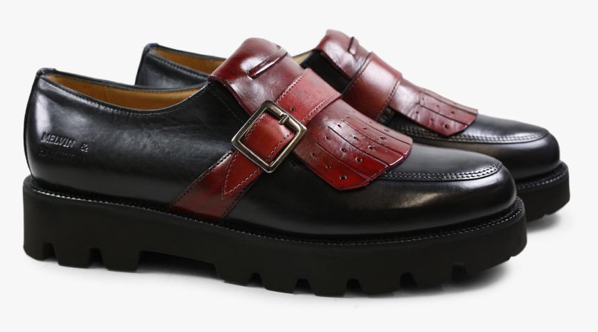 Monks Kelly 14 Black Strap Burgundy - Slip-on Shoe, HD Png Download
