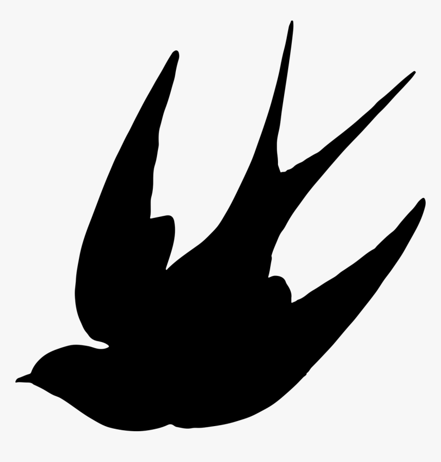 Swallow Bird Silhouette Clip Art - Swallow Silhouette Png, Transparent Png