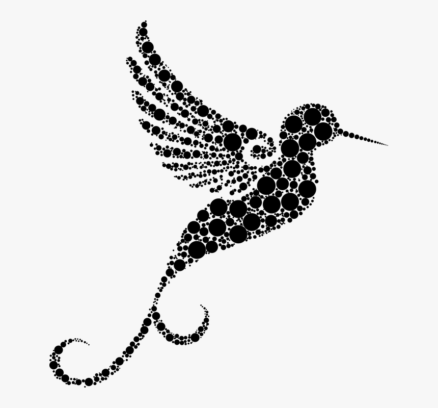 Animal, Bird, Clips, Flying, Hummingbird, Silhouette - Hummingbird Silhouette, HD Png Download